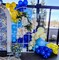 Lemon Balloon Garland Arch Kit, 153pcs Lemon Yellow Royal Blue and Dusty Blue Balloons